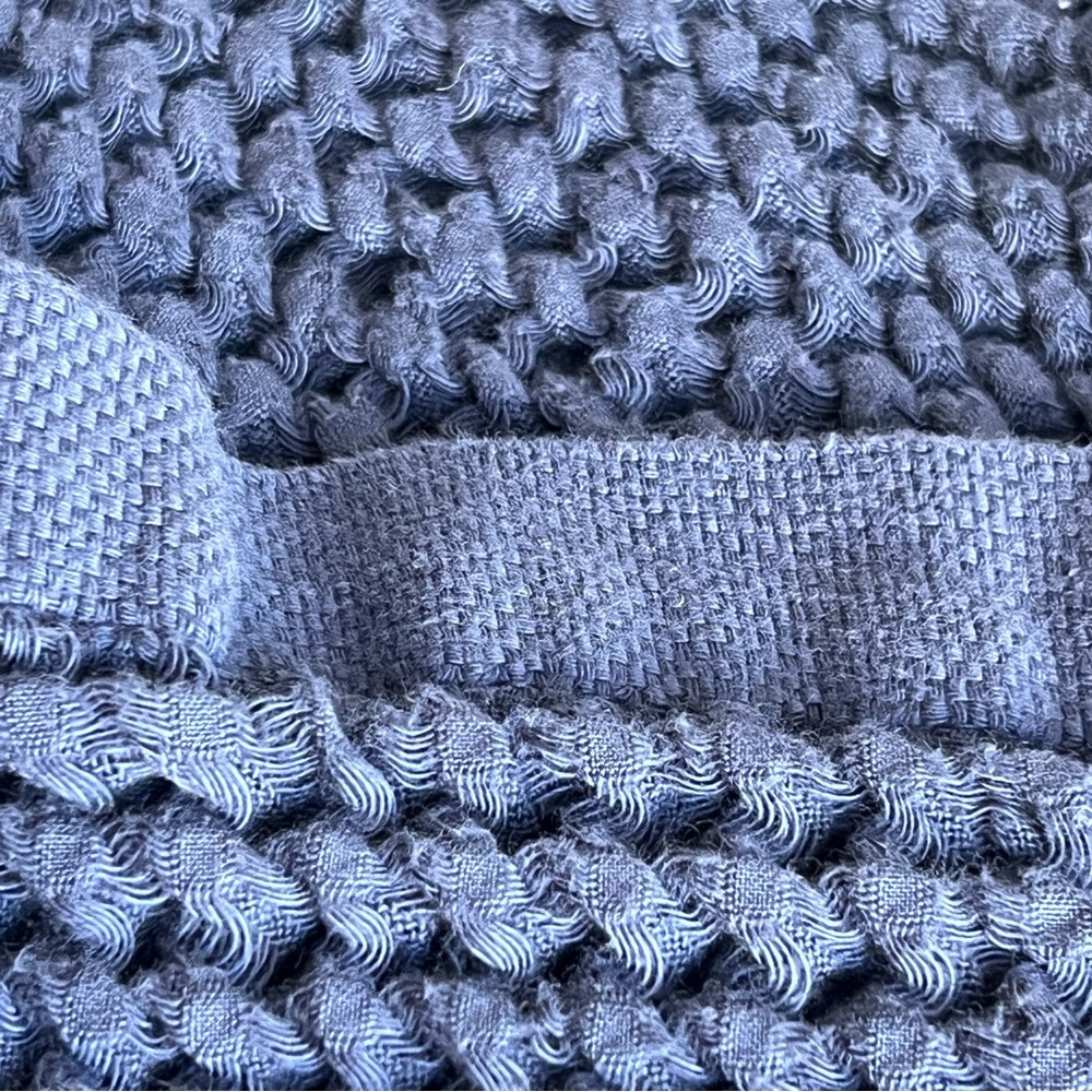 New Hotel Collection Innovations Textured Waffle Wash Towel Set of 2 Blue - Picture 4 of 7